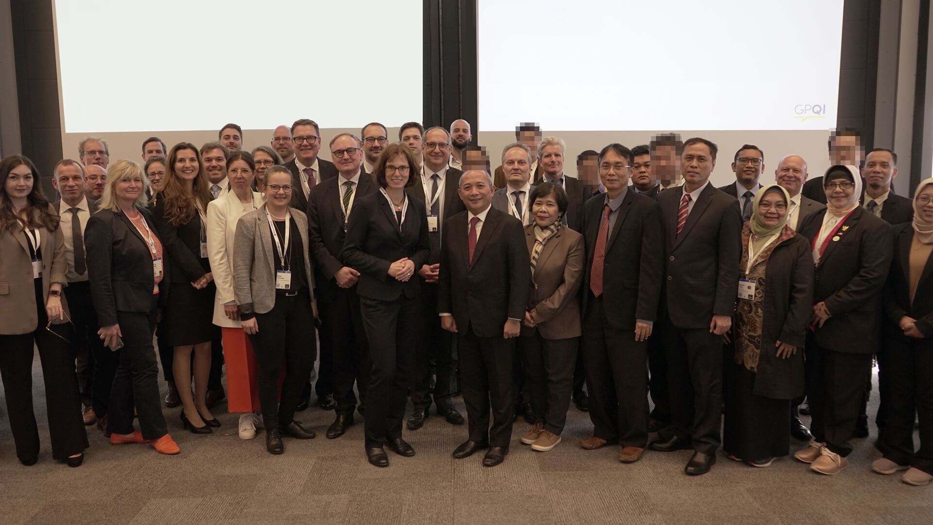 Attendees of the Indonesian-German Working Group pose for a group picture.